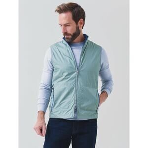 NEW Peter Millar Crown Crafted XL Reversible Vest Thermal Block Green And Blue